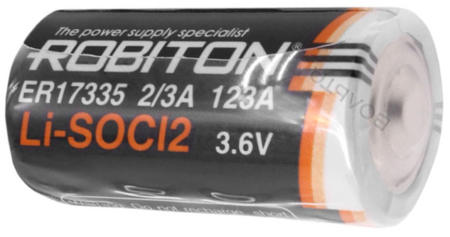 Элемент питания литиевый ROBITON ER17335 2/3A 3.6v, 1шт. 