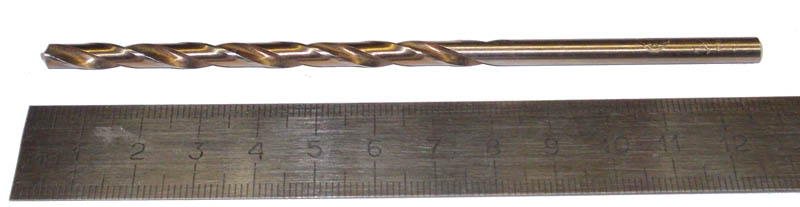 Сверло спиральное Ф4.8 мм полированное длинное СССР Цена за 1 шт.