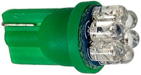 Лампа 152 T10 зелёный 7сд3мм, 