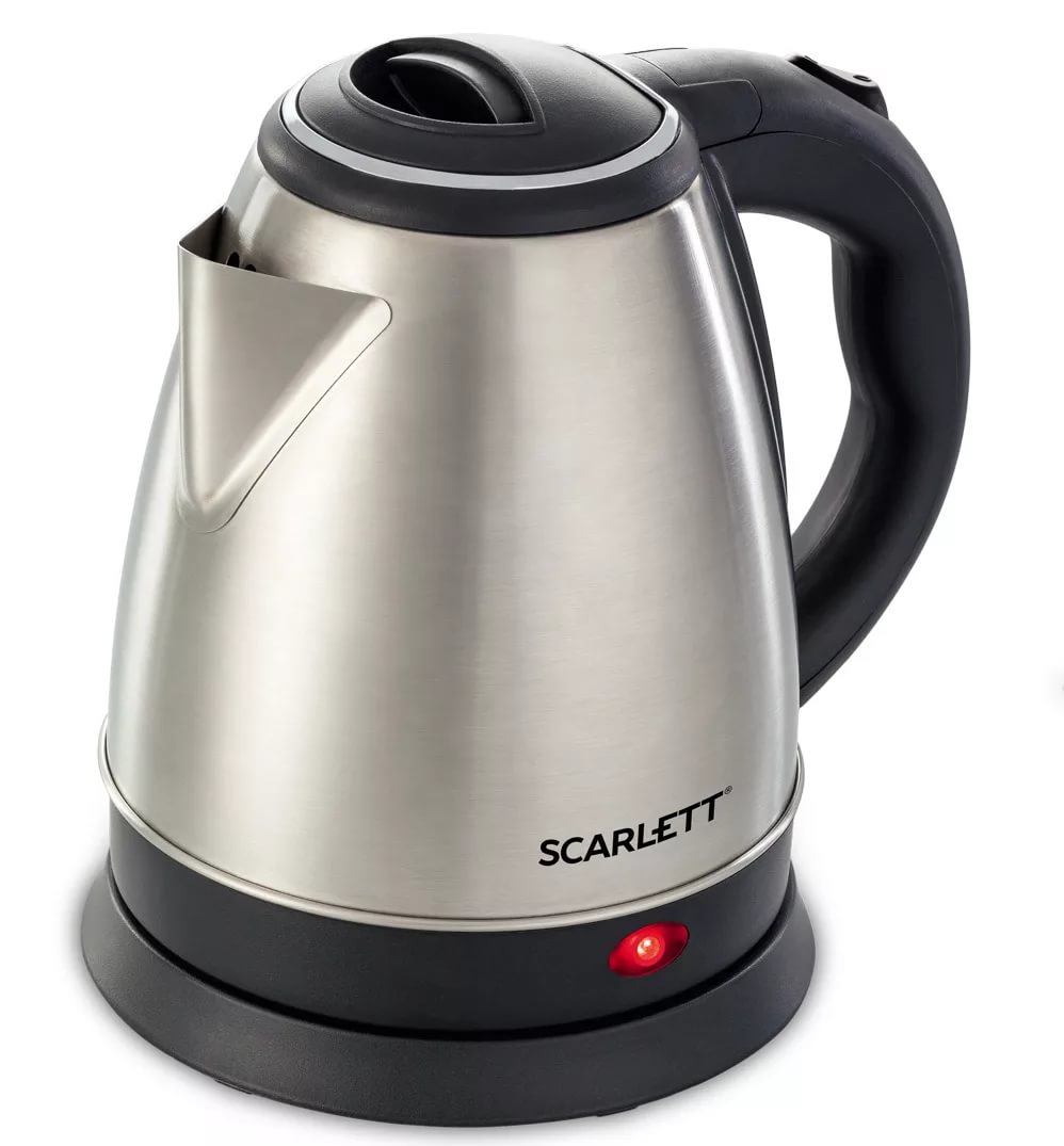 Чайник SCARLETT SC-EK21S40 1,6л 1500W стальной, вращается.