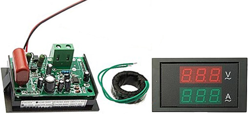 Вольтметр цифровой переменного тока YB4835 80-300VAC 100A с внешним датчиком тока