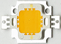 Светодиод прожекторный жёлтый 12-15v, 10W 0.3A, 1500-2500K, 400-450Lm 