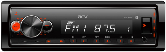 Авторесивер MP3 ACV AVS-916BR 4x50Вт / BT/ USB/ SD/ AUX/ FM красная подсветка