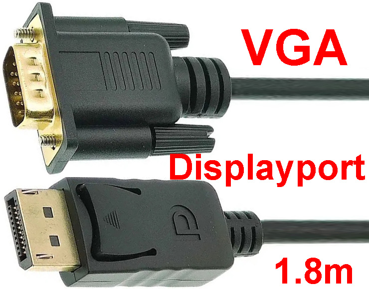 652 Кабель VGA-DISPLAYPORT 1.8м, 