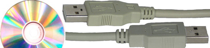 Кабель для связи по USB 2.0-портам, 3.0 м, с драйвером.