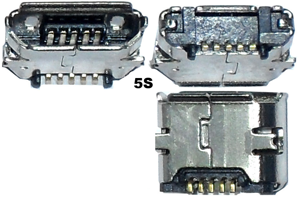 U05 Гнездо Micro USB B-5S (SMD) на поверхность платы. 