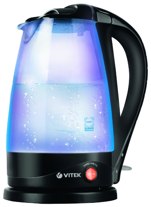 Чайник электрический VITEK VT-1180 1.7л, 2200 Вт, стекло, подсветка, подогрев