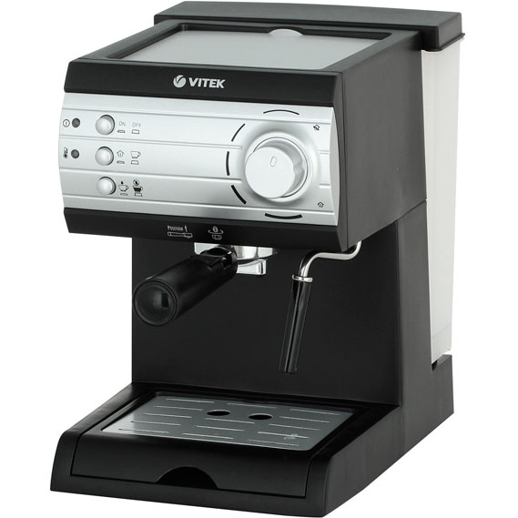 Кофеварка VITEK VT-1519 1050W, 1.5л, для молотого кофе, ручной капучинатор
