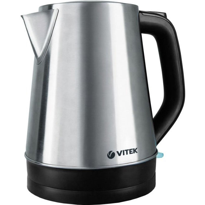 Чайник VITEK VT-7040 2200 W, 1.7л, вращается на подставке, сталь.